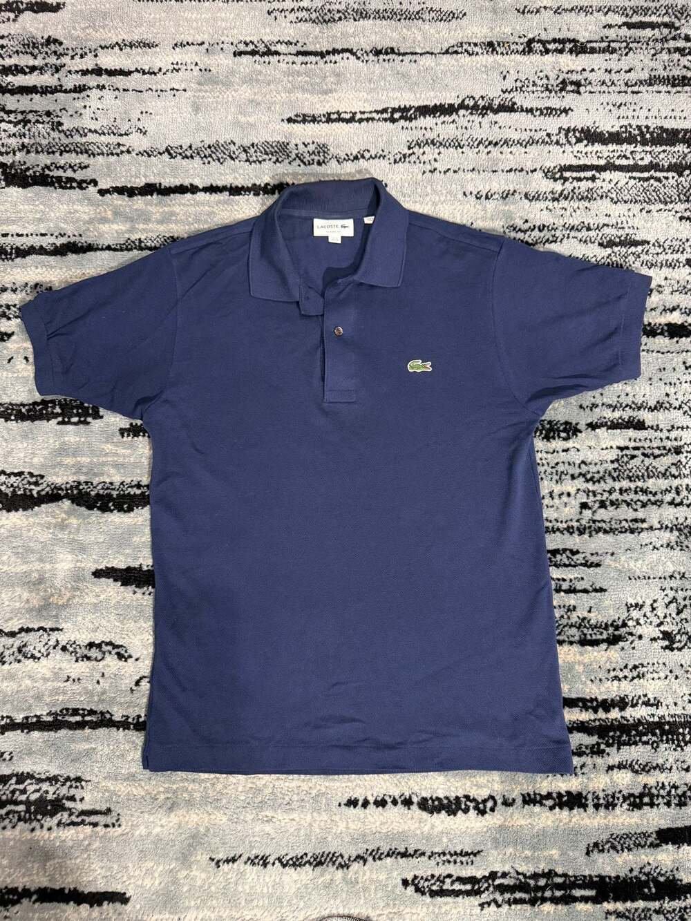 Lacoste Men's Classic Fit L.12.12 Navy Blue Pique Polo Shirt Style L1212 Size 2